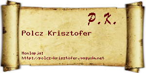 Polcz Krisztofer névjegykártya